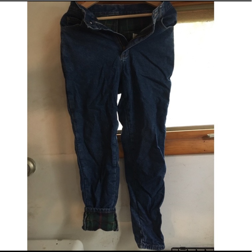 LL Bean flannel lined Jeans 4